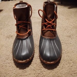 Fleece lined duck boots